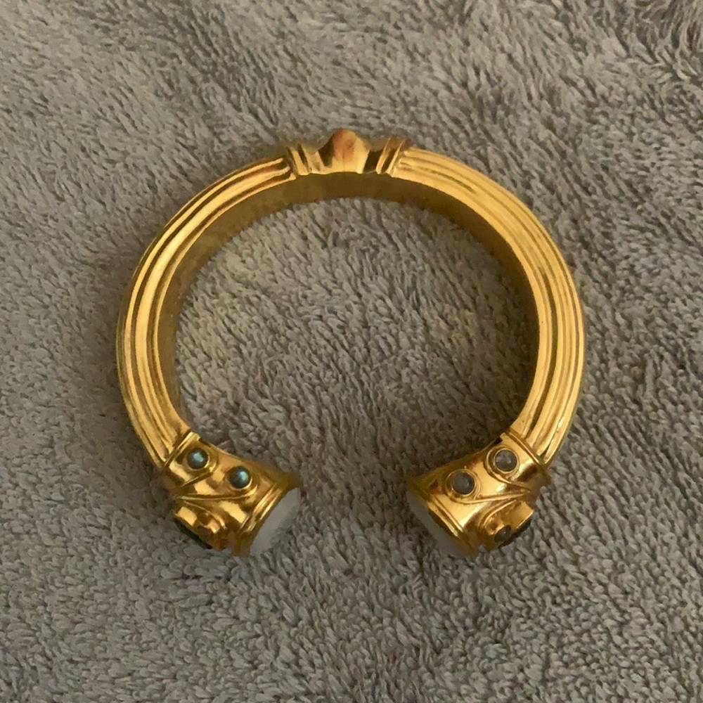 Julie Vos Hinged Cuff Bracelet with Gemstones
